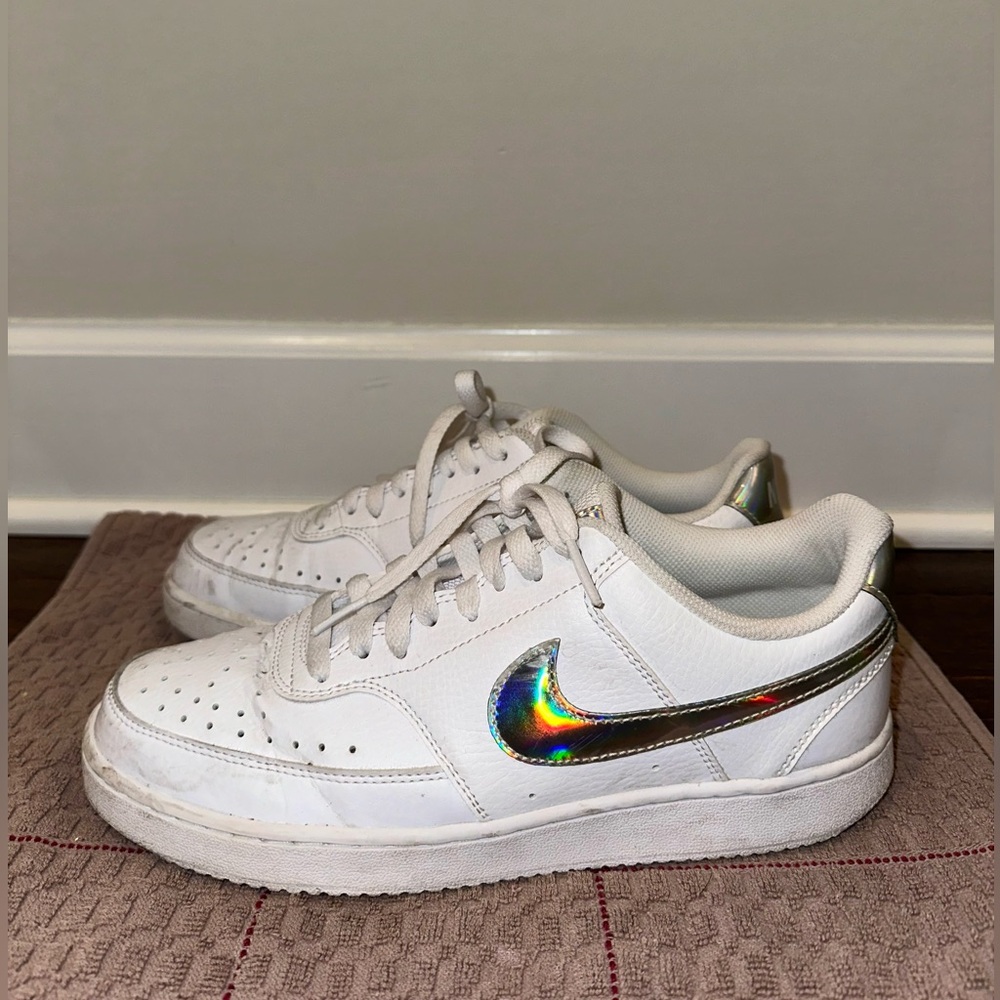 iridescent/white nike air force 1